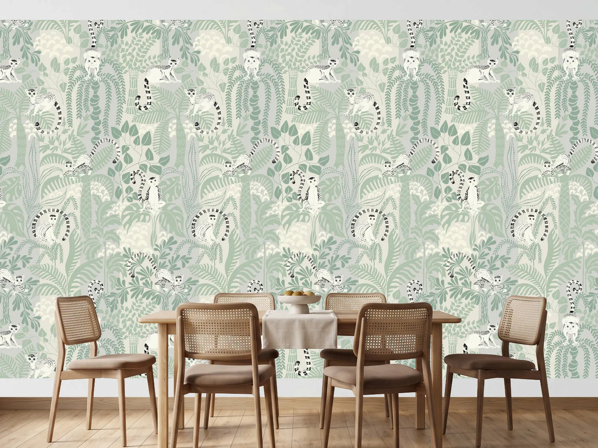 photo-wallpaper-lemurs-jungle-pattern