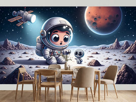 photo-wallpaper-astronaut-meets-a-tiny-alien-on-the-dusty-lunar-plain