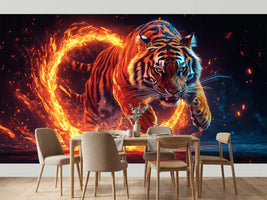 photo-wallpaper-tiger-leaping-through-a-ring-of-fire-amid-glowing-sparks