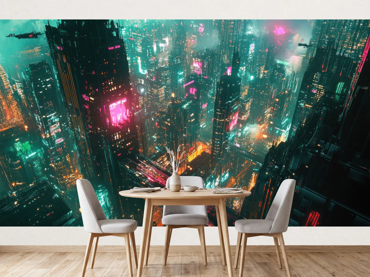 photo-wallpaper-neon-city-at-night-with-skyscrapers-in-teal-and-pink