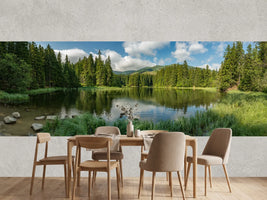 photo-wallpaper-lake-in-the-forest-in-lower-tatra-mountains