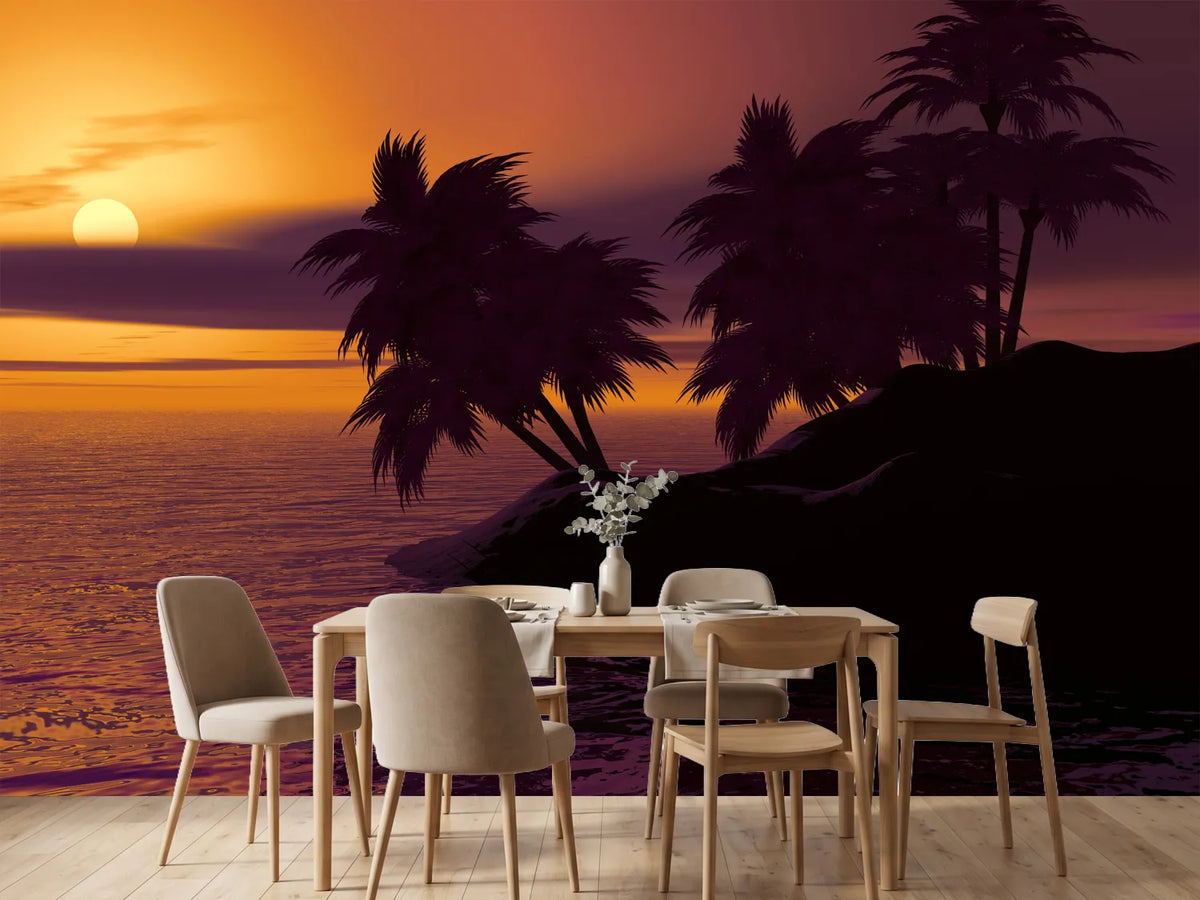 photo-wallpaper-the-lonely-island-in-the-sunset
