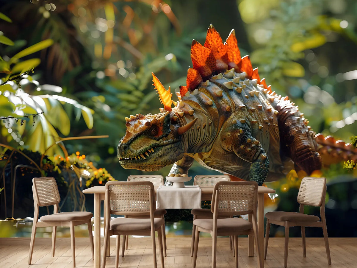 photo-wallpaper-spiked-dinosaur-in-a-lush-forest-3d-illustration