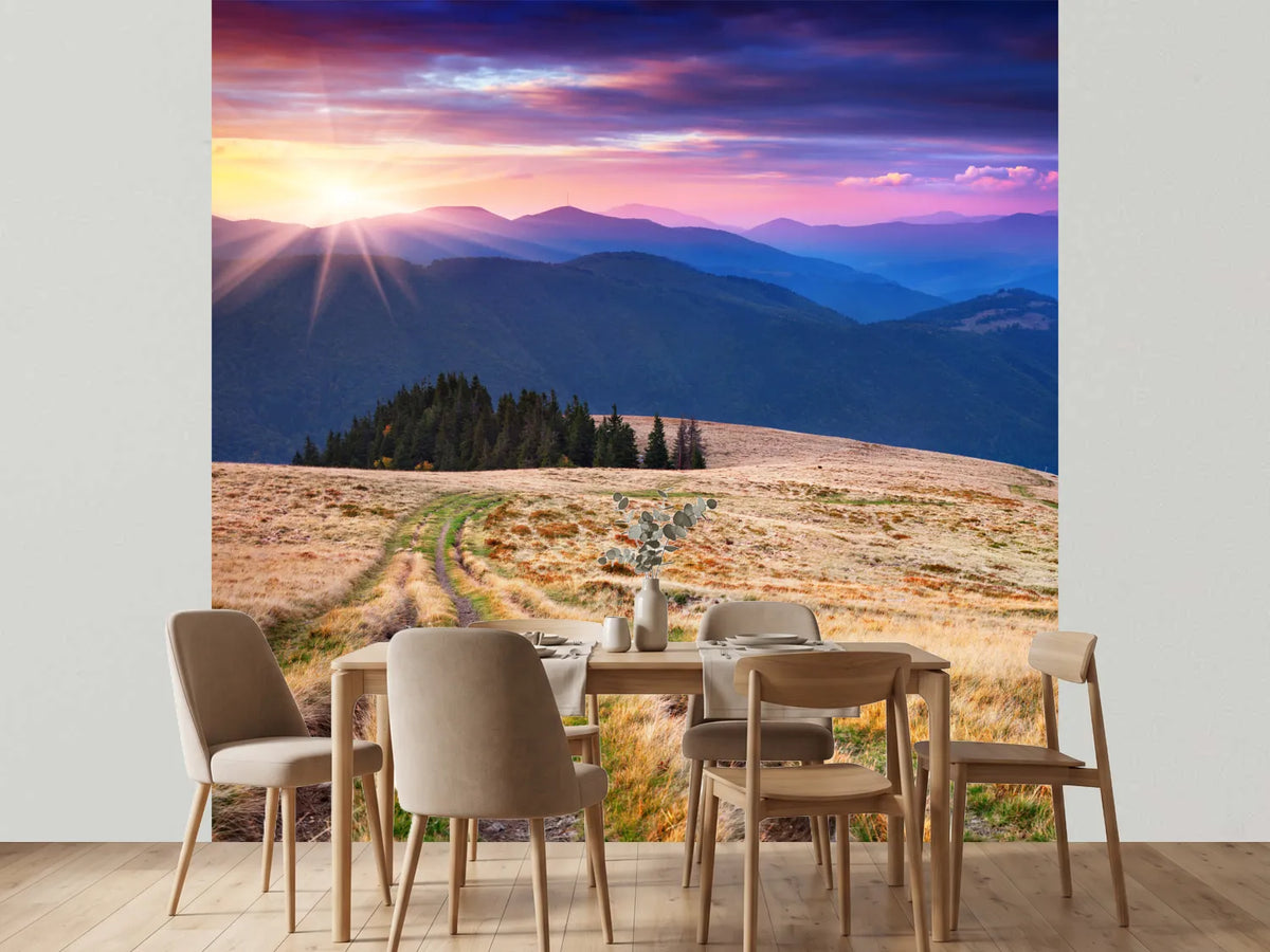 photo-wallpaper-sunset-in-the-mountain-scenery
