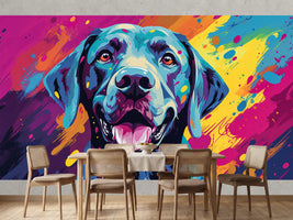 photo-wallpaper-labrador-in-a-pop-art-portrait-with-magenta-and-turquoise-splashes