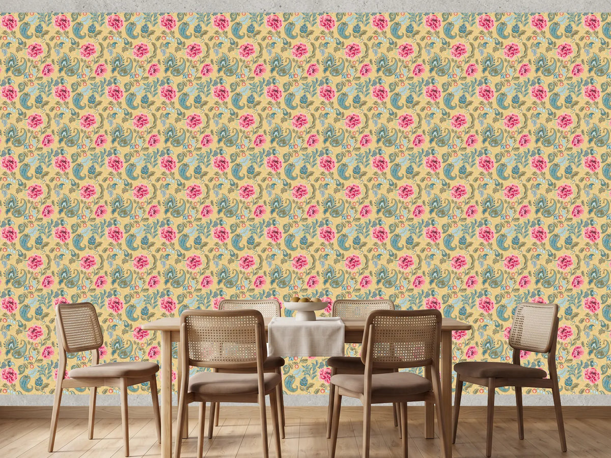 photo-wallpaper-vintage-rose-pattern