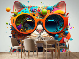 photo-wallpaper-cat-portrait-in-orange-sunglasses-amid-an-explosion-of-colour