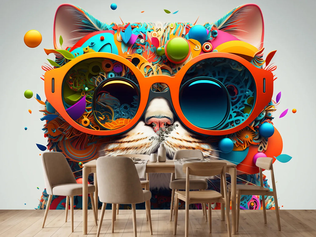 photo-wallpaper-cat-portrait-in-orange-sunglasses-amid-an-explosion-of-colour