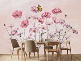 photo-wallpaper-pink-cosmos-butterfly