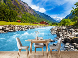 photo-wallpaper-swiss-landscape-with-river-stream-and-houses