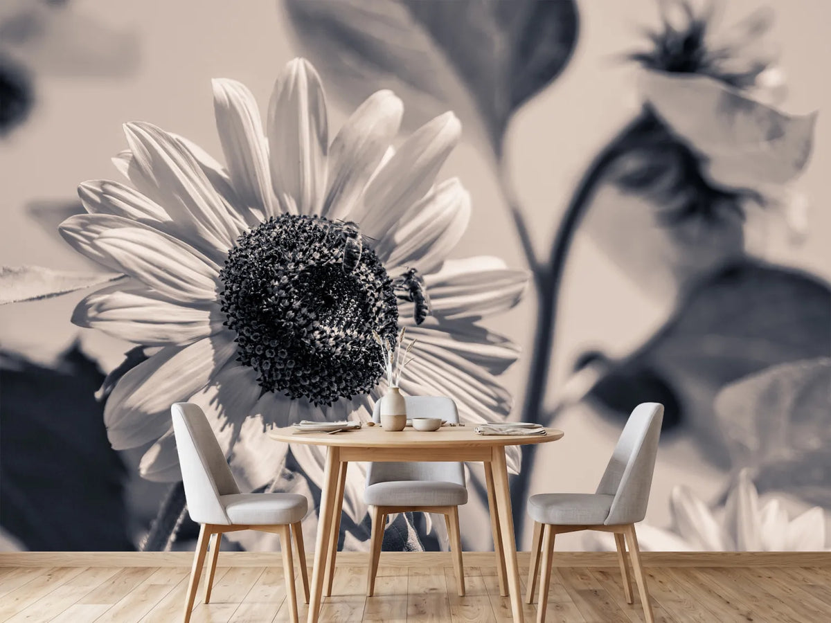 photo-wallpaper-bees-on-the-sunflower-sw