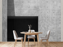 photo-wallpaper-exposed-concrete-wall-with-dark-passage-and-sharp-shadows