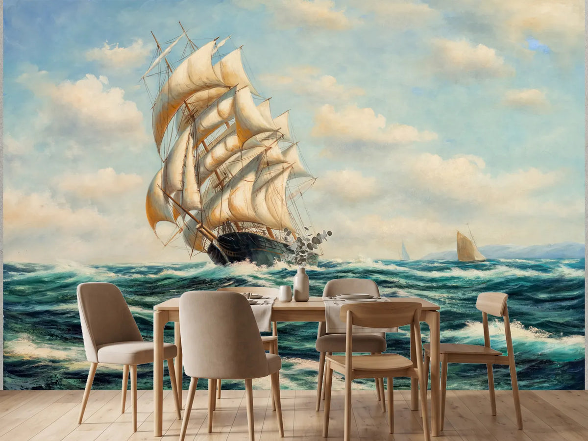 photo-wallpaper-sailing-ship-at-sea-oil-painting-picture