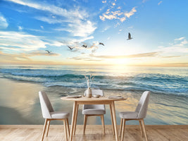 photo-wallpaper-the-seagulls-and-the-sea-at-sunrise