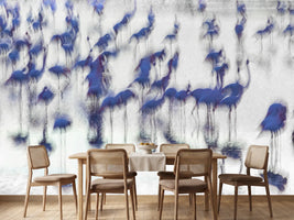 photo-wallpaper-fluid-blue-flamingos