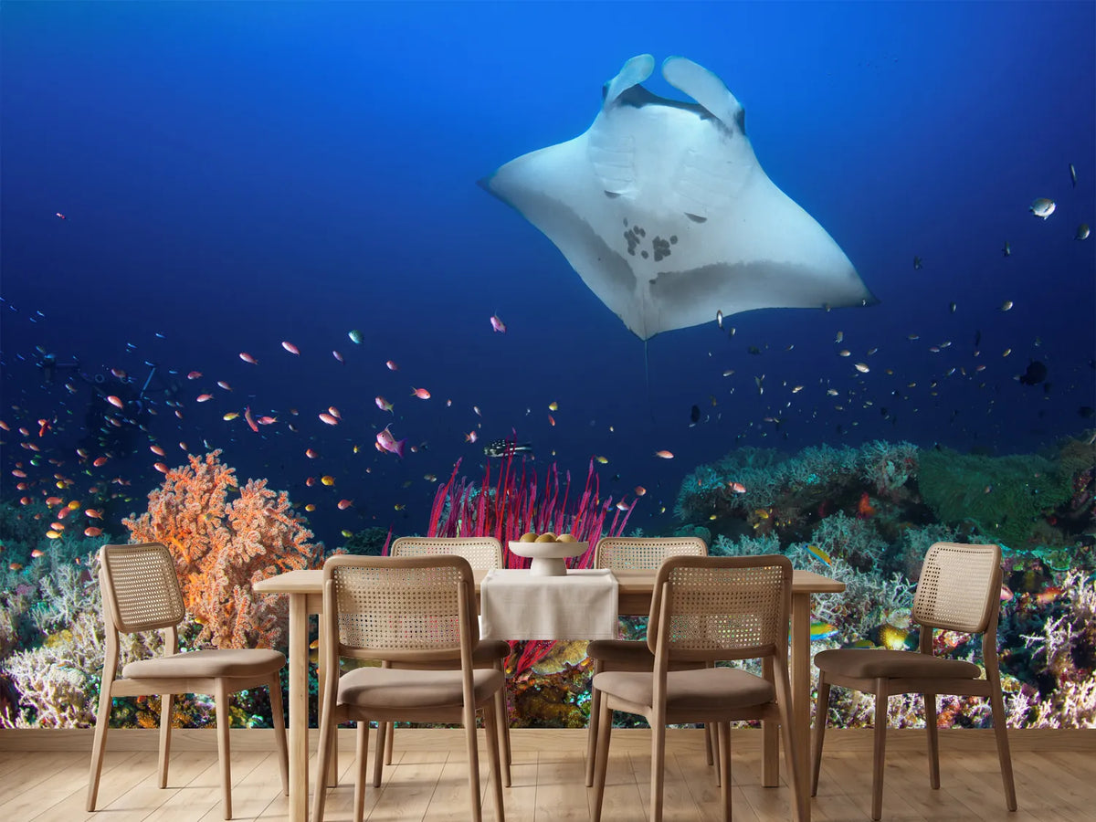 photo-wallpaper-ocean-manta-ray-on-the-reef-x