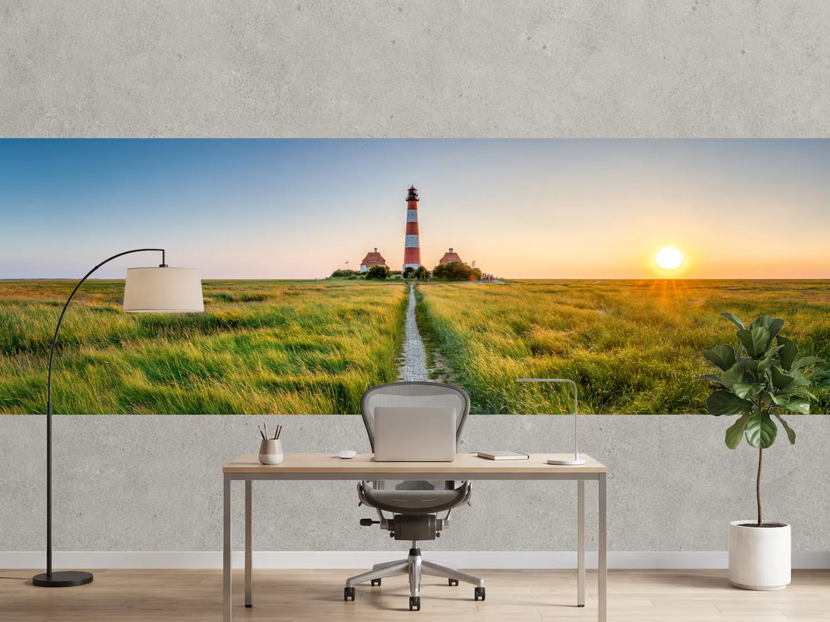 photo-wallpaper-westerheversand-lighthouse-above-salt-marshes-at-sunset