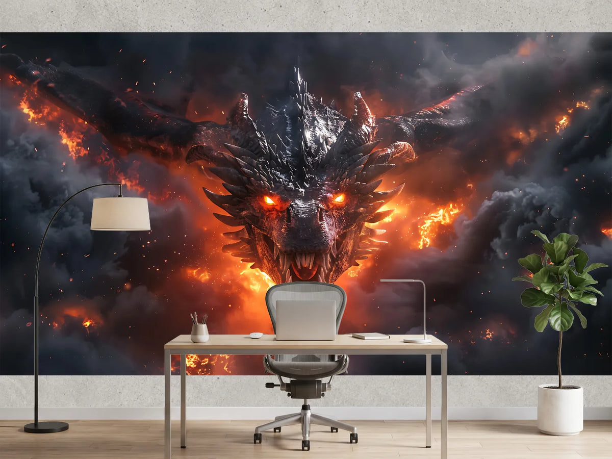 photo-wallpaper-black-dragon-with-glowing-eyes-amid-fire-and-smoke