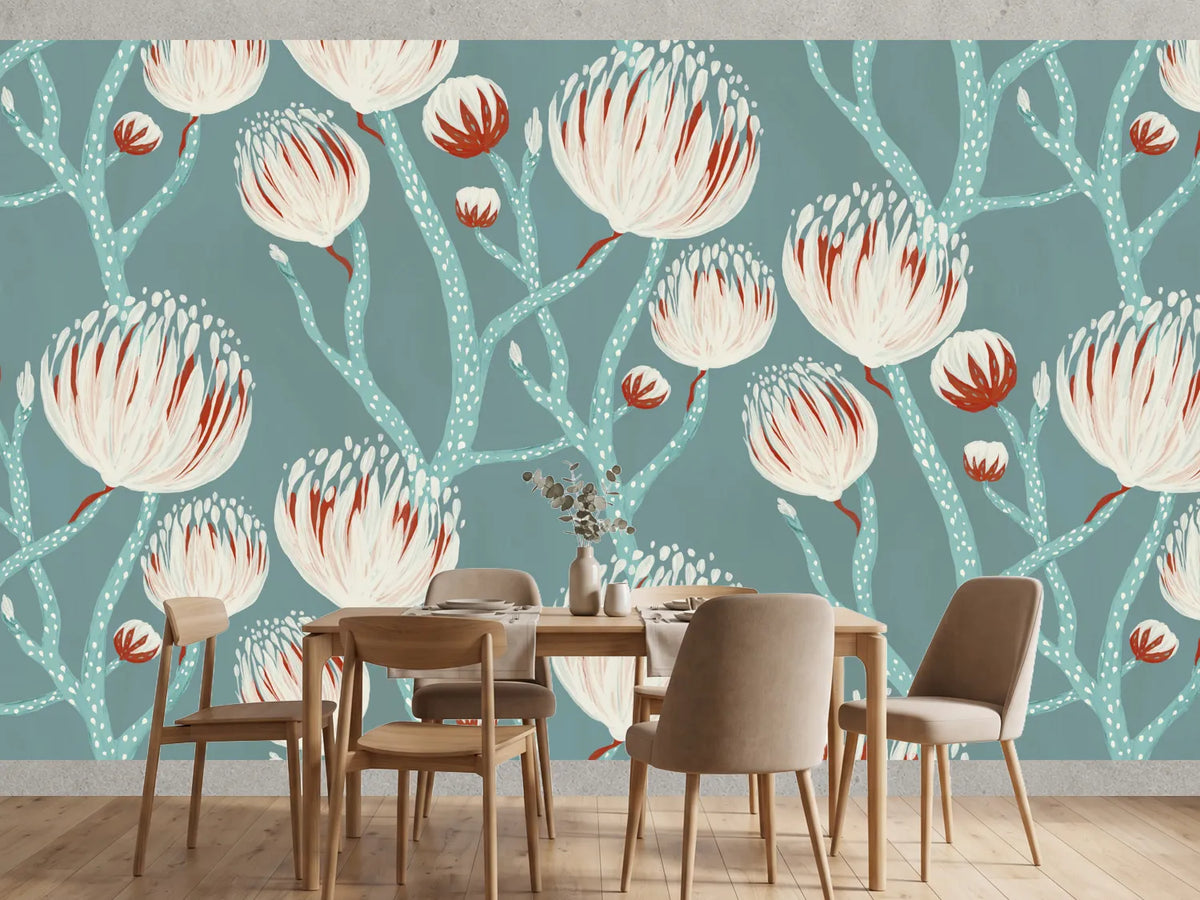 photo-wallpaper-teal-botanical-flower-pattern