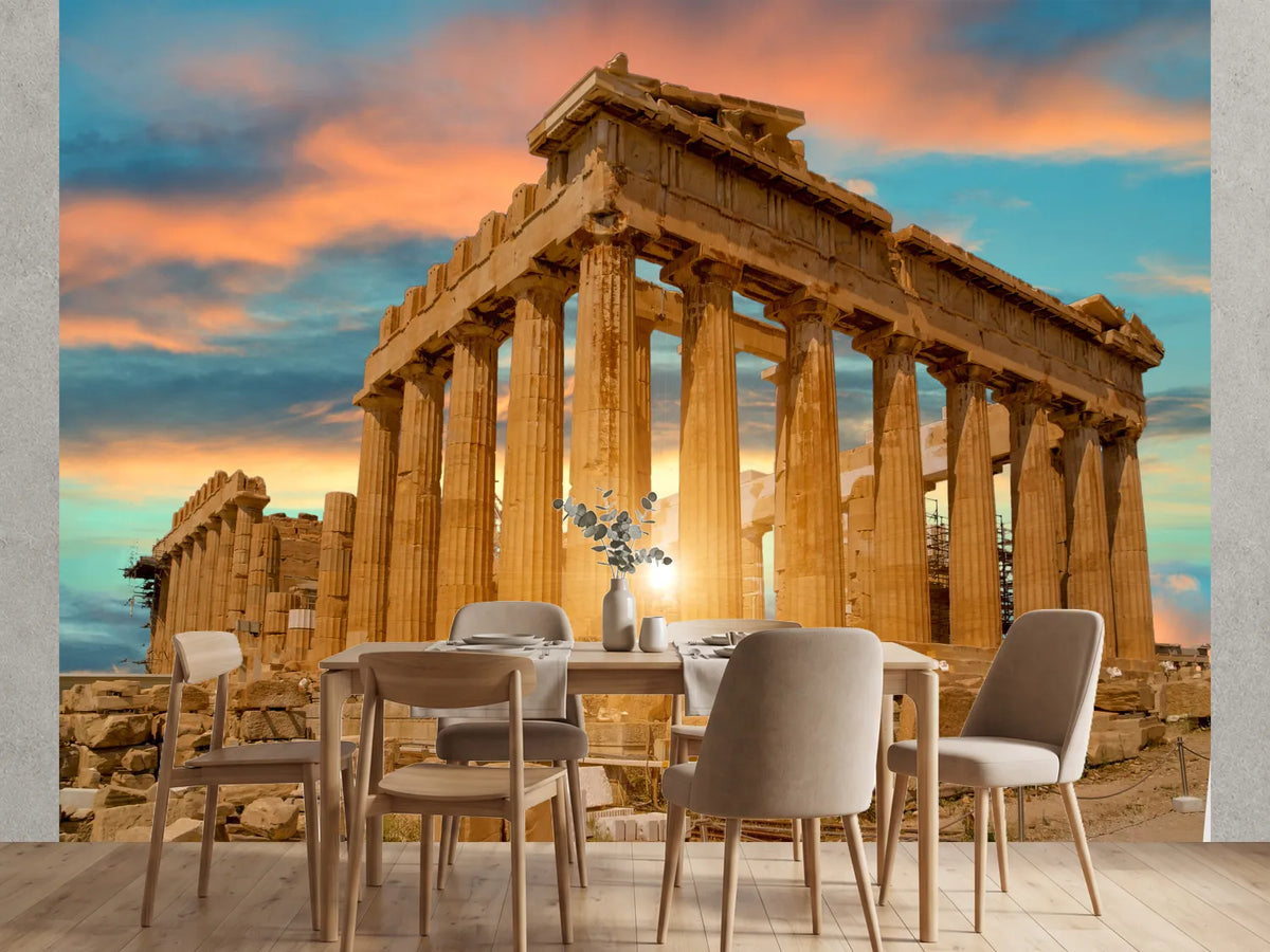 photo-wallpaper-parthenon-athens-greece-sun-beams-and-sunset-colors