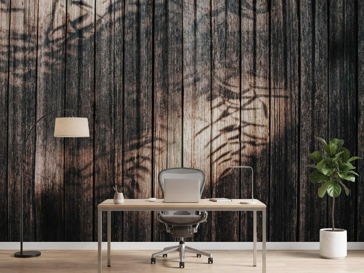 photo-wallpaper-weathered-wood-leaf-shadows