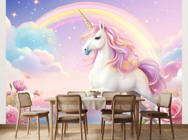 photo-wallpaper-white-unicorn-with-a-rainbow-above-pastel-clouds