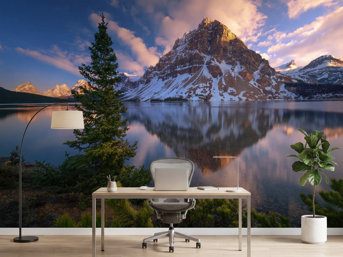 photo-wallpaper-atardecer-en-bow-lake-x
