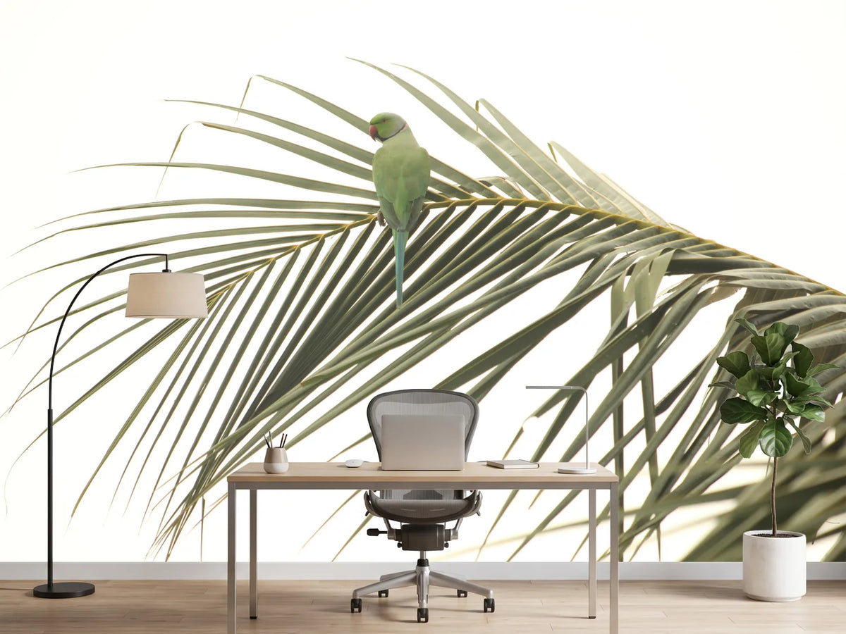photo-wallpaper-green-parrot-palm-leaf