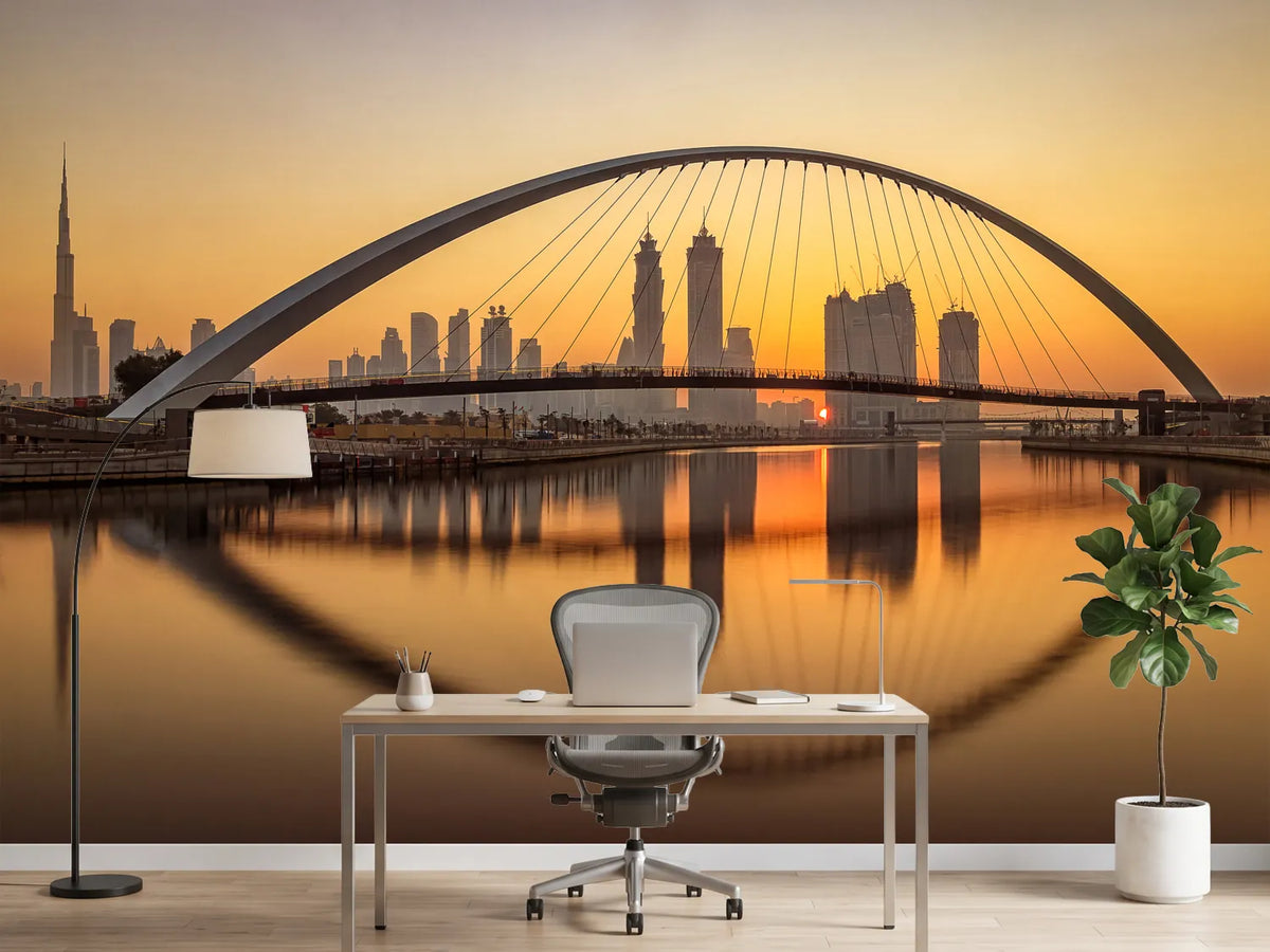 photo-wallpaper-sunrise-at-the-dubai-water-canal-x