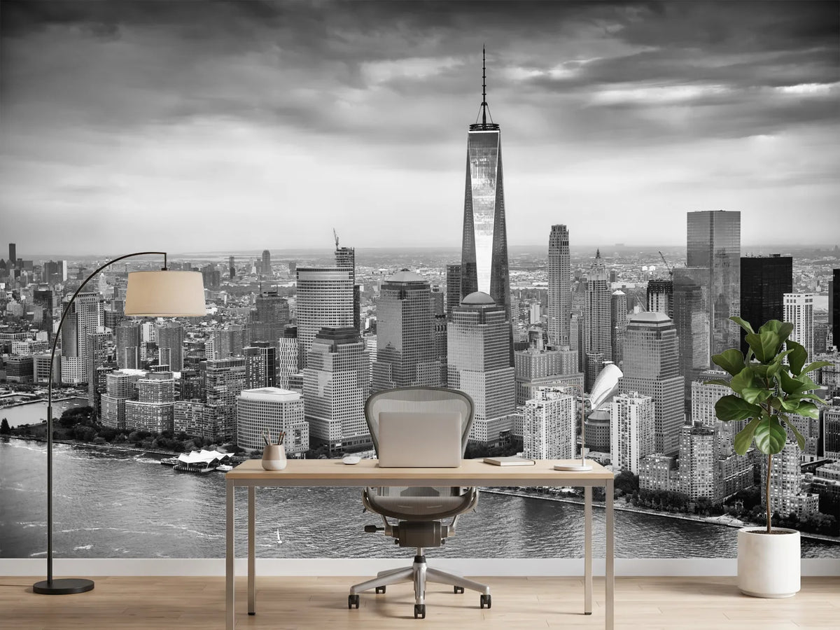 photo-wallpaper-skyline-black-and-white-photography-new-york