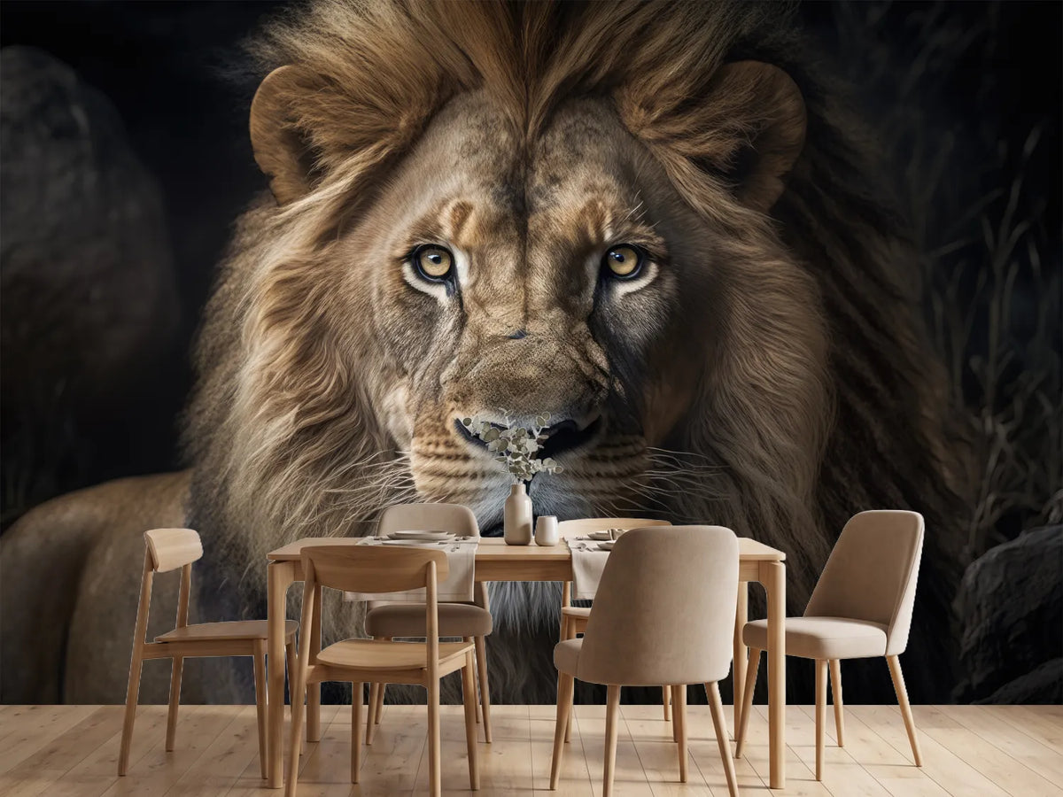 photo-wallpaper-portrait-of-a-lion-created-with-generative-ai-technology