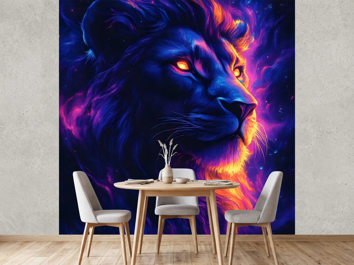 photo-wallpaper-majestic-lion-portrait-with-vibrant-cosmic-mane
