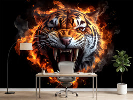 photo-wallpaper-roaring-tiger-wreathed-in-blazing-flames-against-deep-black