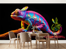 photo-wallpaper-chameleon-on-a-branch-in-neon-colours-against-deep-black