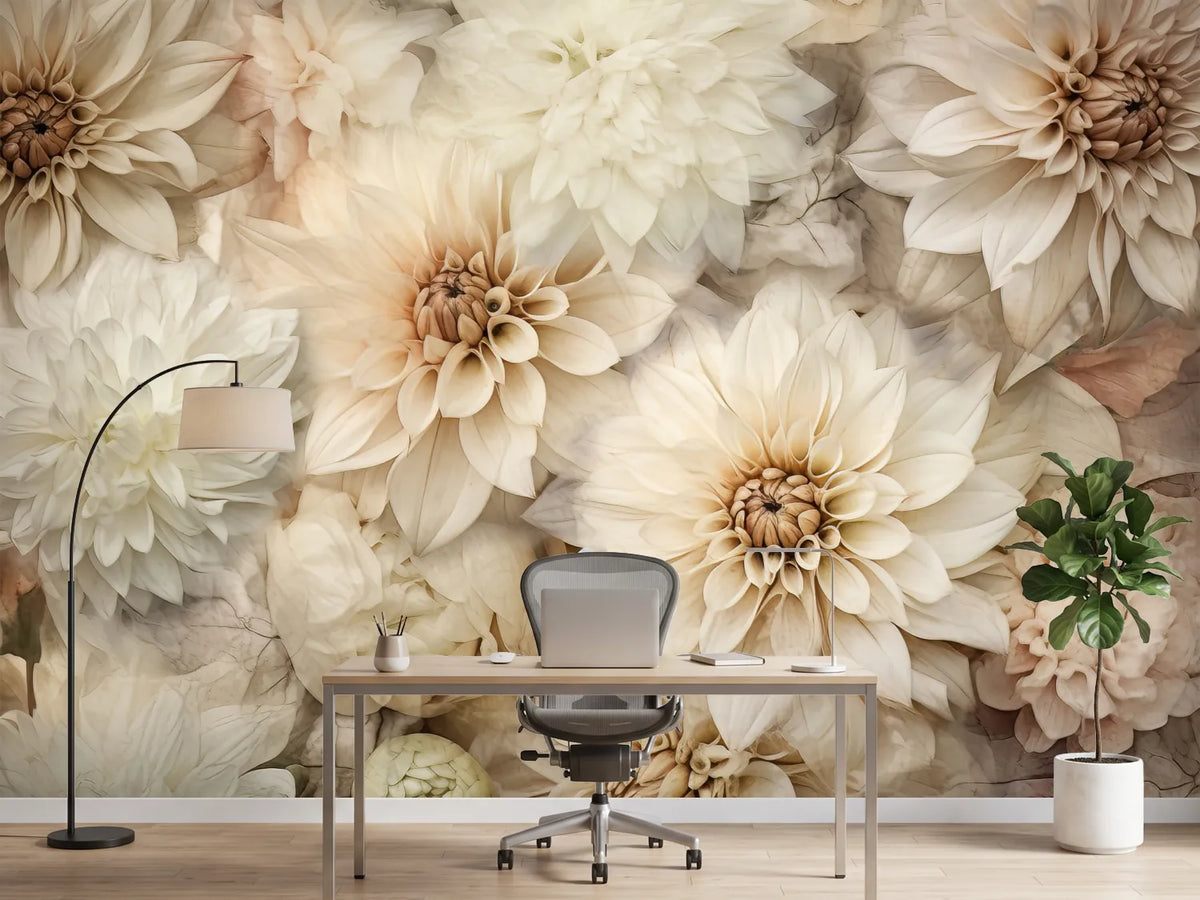 photo-wallpaper-creamy-dahlia-blooms