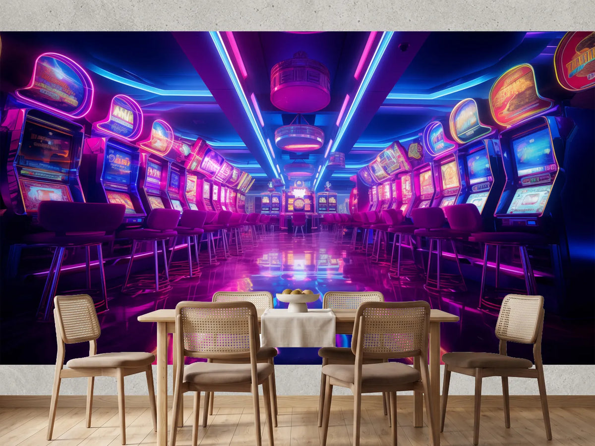 photo-wallpaper-row-of-slot-machine-inside-casino-illuminated-by-neon-lights