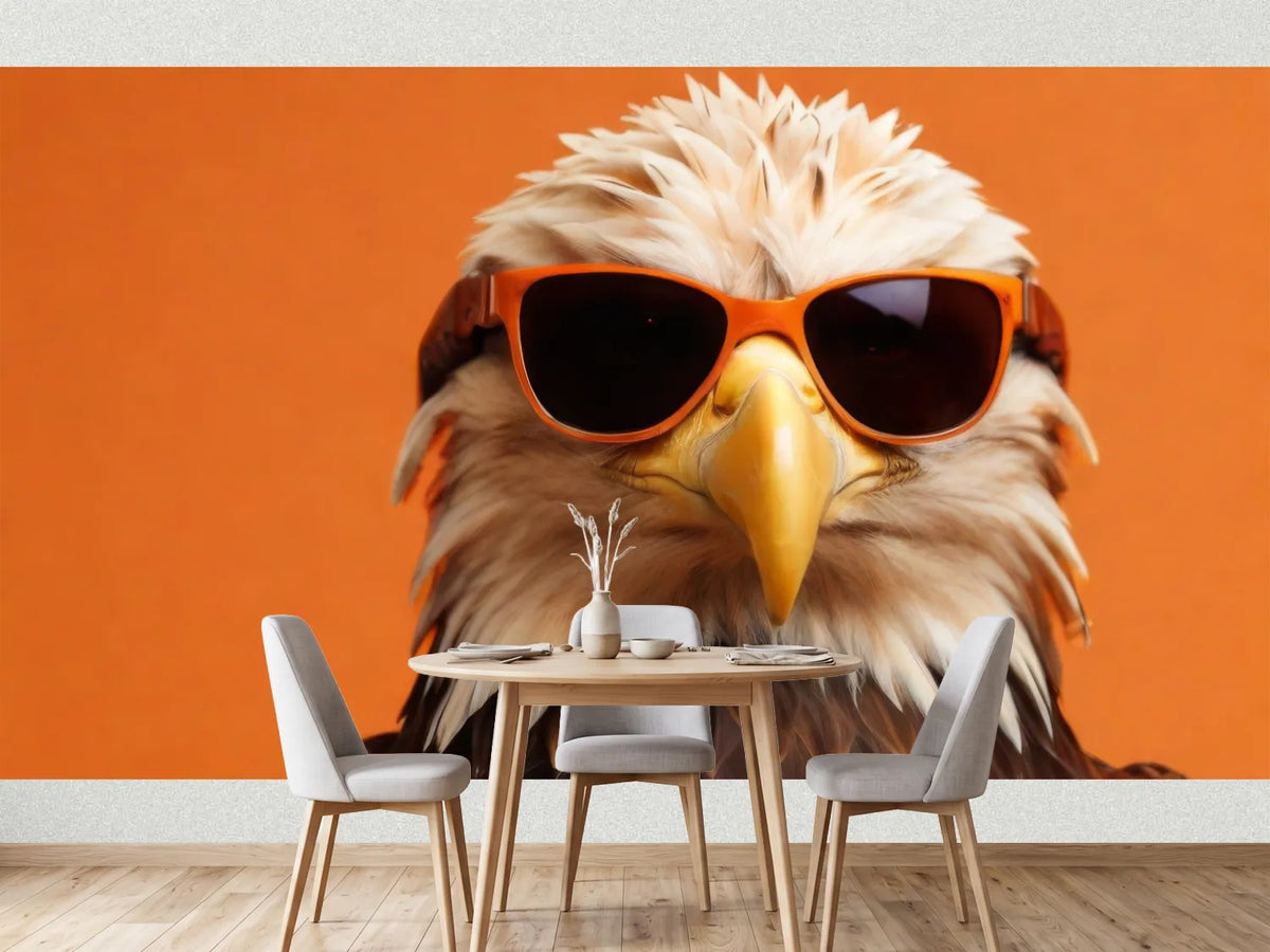 photo-wallpaper-bald-eagle-in-sunglasses-against-bold-orange
