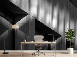 photo-wallpaper-concrete-facade-in-black-and-white-diagonal-edges-in-raking-light