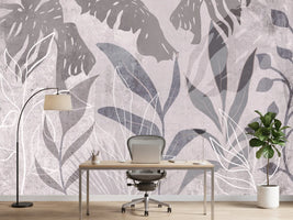 photo-wallpaper-abstract-gray-leaves