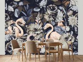 photo-wallpaper-moody-floral-flamingos