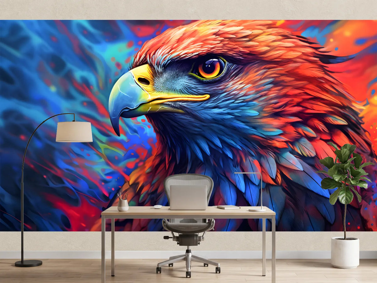 photo-wallpaper-portrait-of-eagle-abstract-art-colourful-painting-eagle