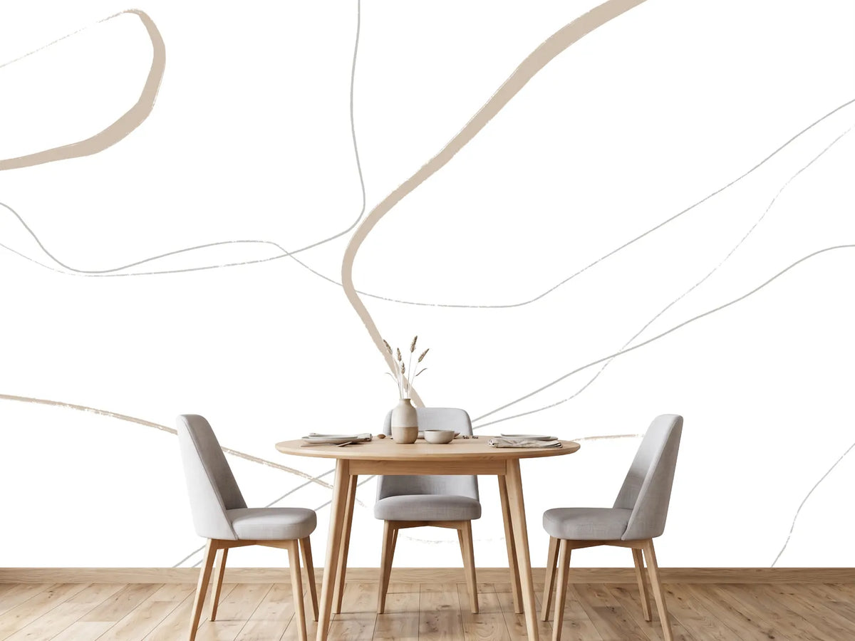 photo-wallpaper-beige-and-gray-lines-on-a-white-background
