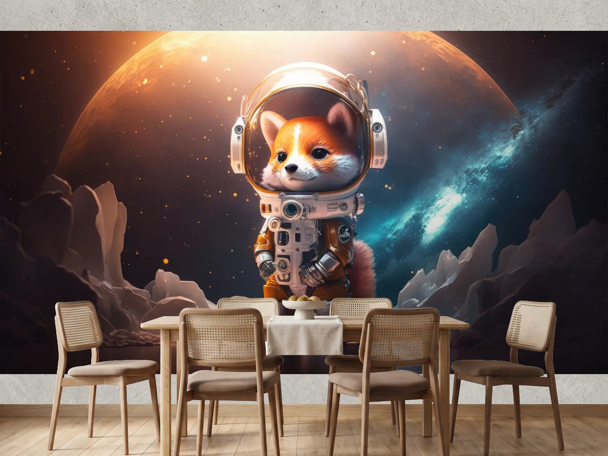 photo-wallpaper-fox-in-a-spacesuit-on-an-alien-planet-before-a-glowing-galaxy