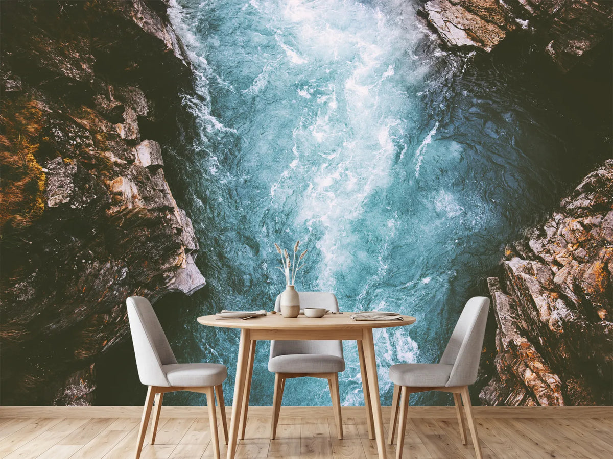 photo-wallpaper-turquoise-rapids-rushing-through-a-dark-rock-canyon-from-above