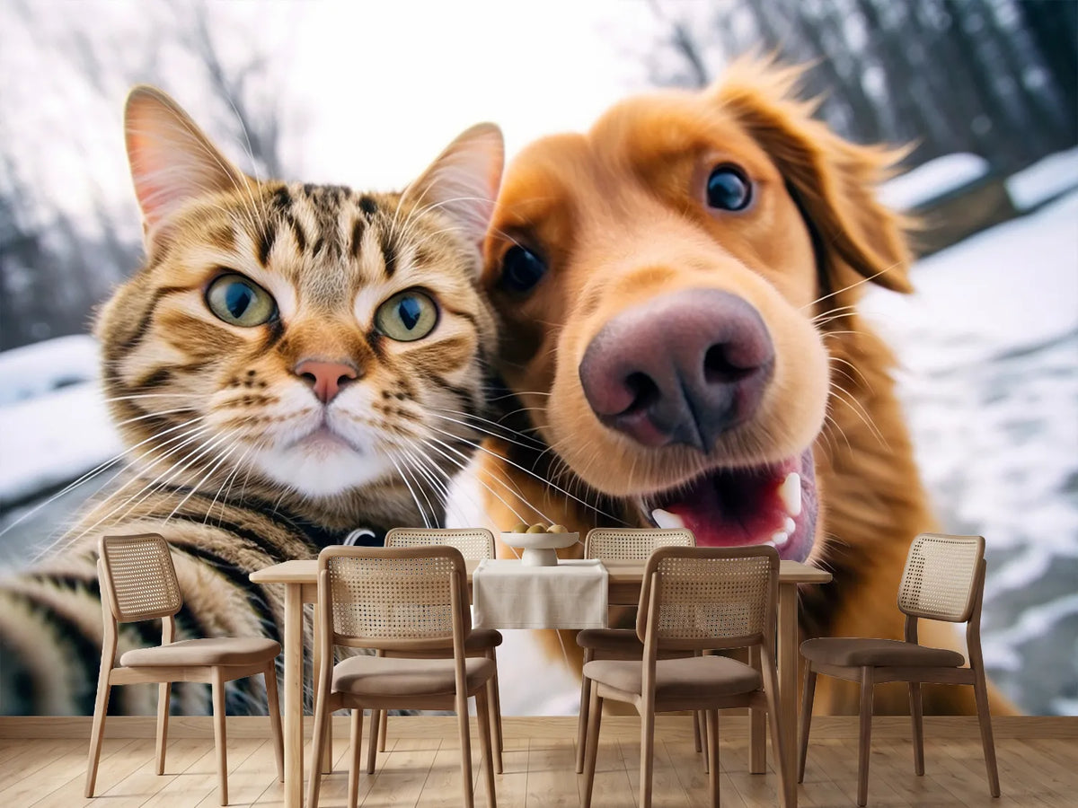 photo-wallpaper-cat-and-dog-best-friends-taking-a-selfie-shot-generative-ai