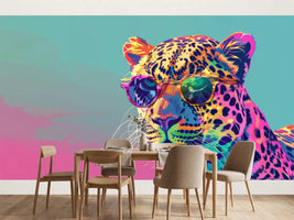 photo-wallpaper-cartoon-colorful-leopard-with-sunglasses-background-photogram-copy-space