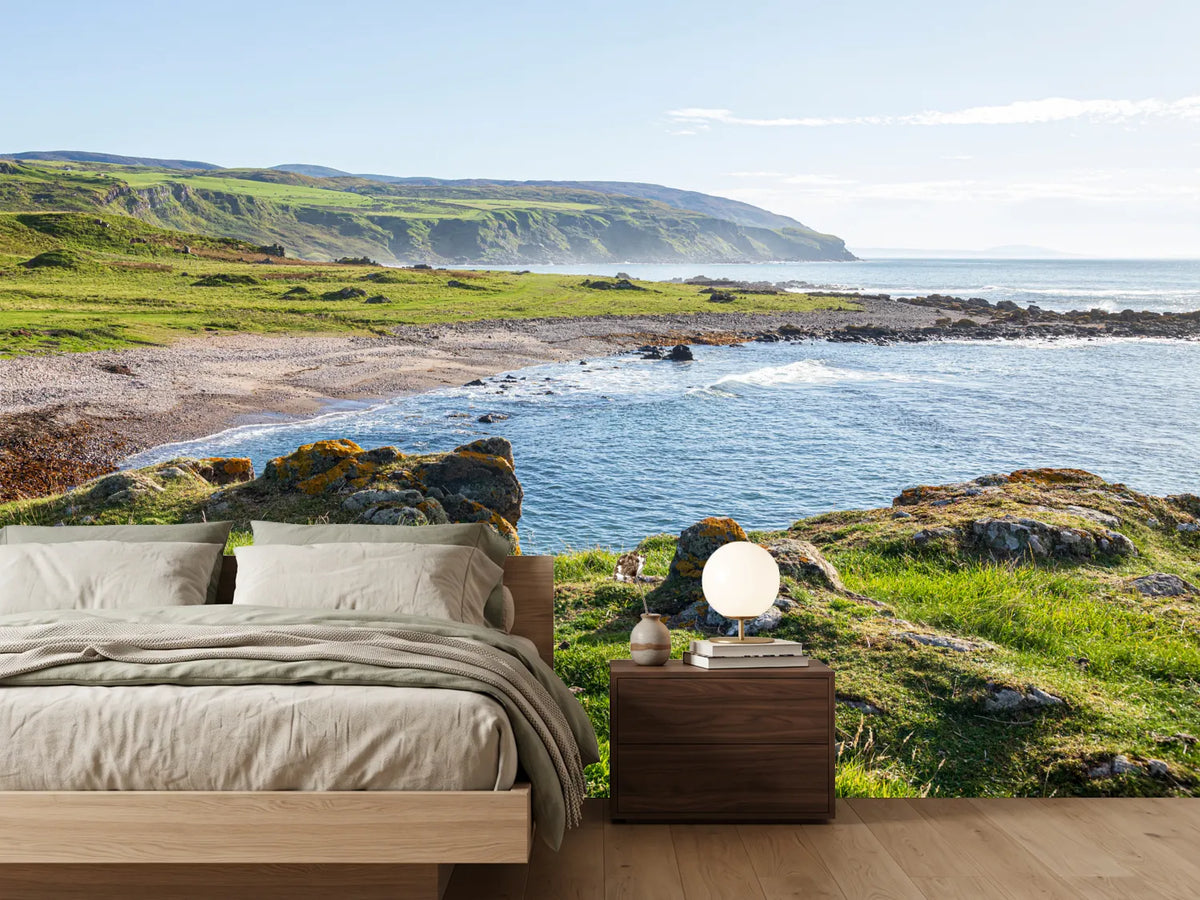 photo-wallpaper-scottish-coastal-bay-with-lichen-covered-rocks-in-summer-light