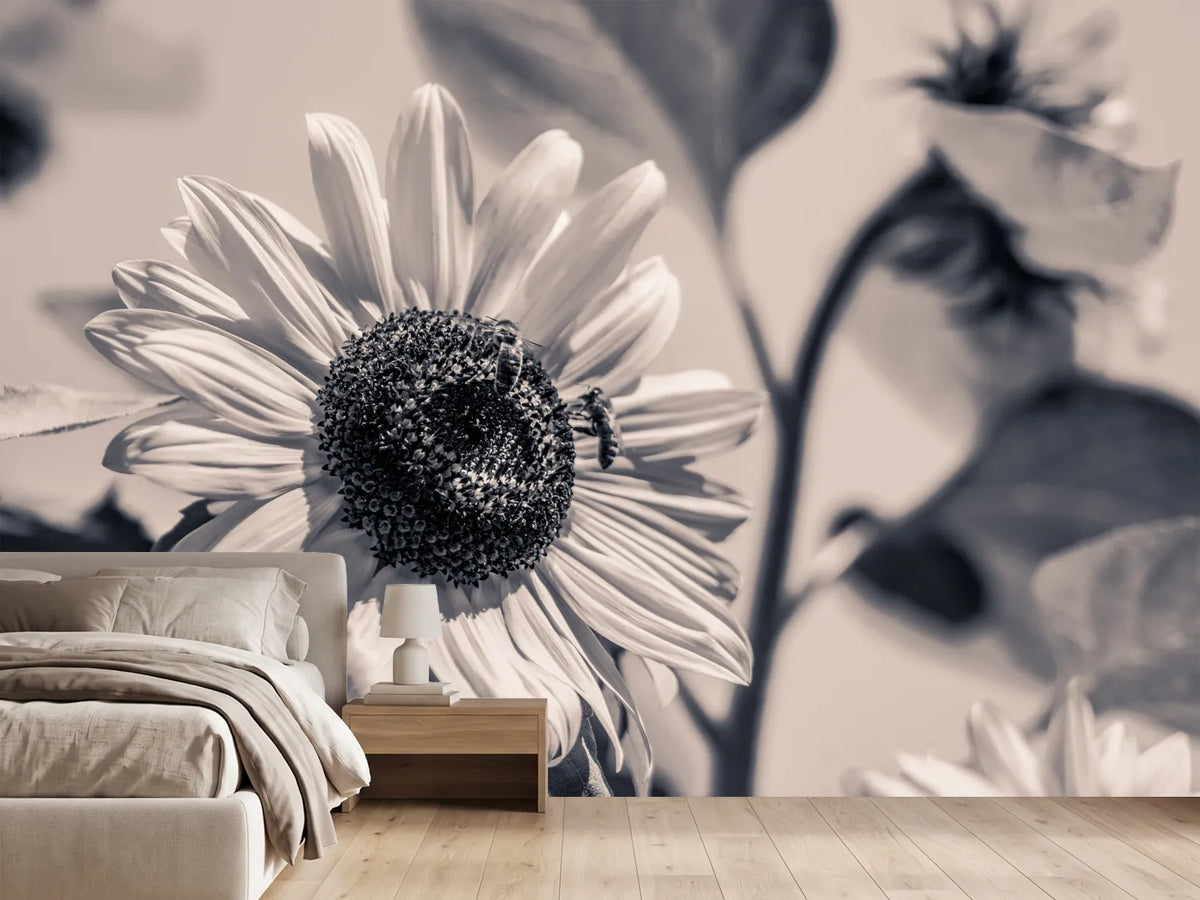 photo-wallpaper-bees-on-the-sunflower-sw