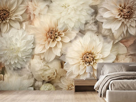 photo-wallpaper-creamy-dahlia-blooms