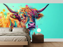 photo-wallpaper-vibrant-highland-cow-portrait